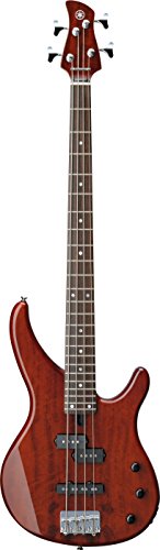 Yamaha TRBX174EW RTB 4-String Electric Bass Guitar with Exotic Wood Top,Root Beer