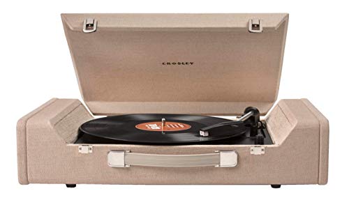 Crosley CR6232A-BR Nomad Portable USB Turntable with Software for Ripping & Editing Audio, Brown