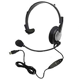 Andrea 351924 for Nuance Dragon NaturallySpeaking USB Headset with Noise Cancelling boom Microphone