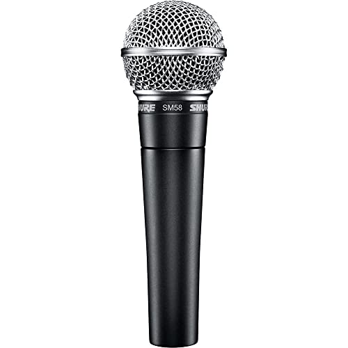 Shure SM58 Pro XLR Dynamic Microphone - Professional Studio & Live Performance Cardioid Mic for Vocals, Podcasting, and Recording (SM58-LC)