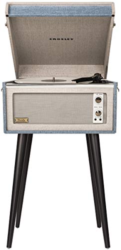 Crosley CR6233D-TN Dansette Bermuda Portable Vinyl Record Player Turntable with Aux-In and Bluetooth, Tourmaline