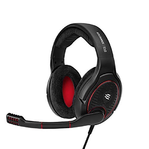 EPOS I Sennheiser GAME ONE Gaming Headset - Open Acoustic, Noise-Canceling Mic, Flip-to-Mute, XXL Plush Velvet Ear Pads, PC/Mac/Xbox/PS4/Switch/Smartphone Compatible - Black
