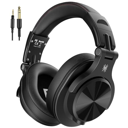 OneOdio A71 Hi-Res Studio Recording Headphones - Wired Over Ear Headphones with SharePort, Professional Monitoring Mixing Foldable Headset with Stereo Sound, 3.5/6.35MM Jack for PC Computer DJ Guitar