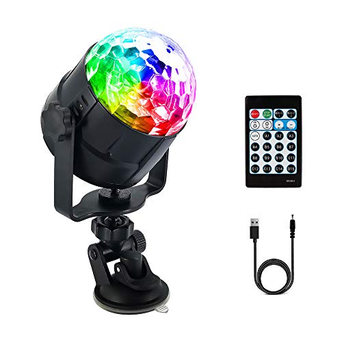 COSOOS Disco Ball, Sound Activated Party Lights with Remote Control, Disco Lights Magic Ball, 15 Modes Par Light, Parties Supplies for Home Room Dance Car Bar Birthday Karaoke DJ Show Club Pub