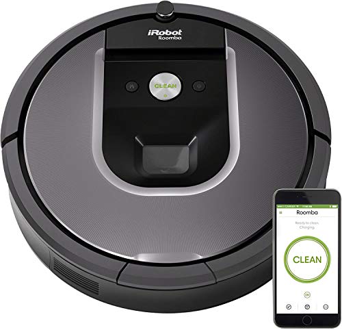 iRobot Roomba 960 Robot Vacuum- Wi-Fi Connected Mapping, Compatible with Alexa, Ideal for Pet Hair, Carpets, Hard Floors,Black (+2 AeroForce High-Efficiency Filters)