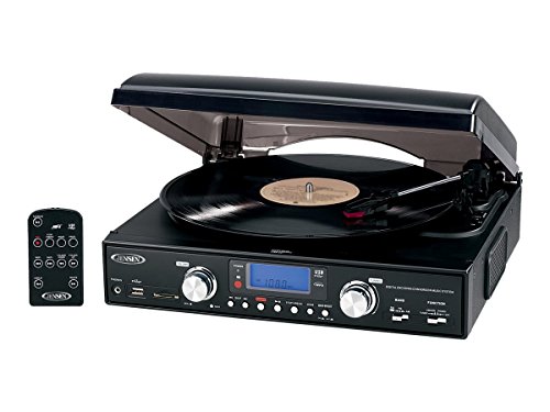 JENSEN JTA-460 3-Speed Stereo Turntable with MP3 Encoding System
