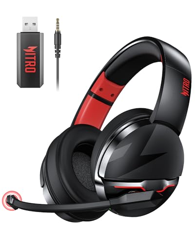 acer 2.4GHz Flex Wireless Gaming Headset | Non-Stop 100H Battery | Dynamic 50mm Drivers | Clear Voice Mic | Bluetooth5.3, 3.5mm | Gaming Headphones for PC, Meeting, Music, PS4 Headset& PS5 Headset