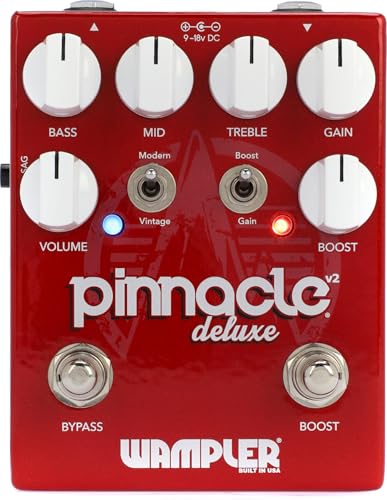 Wampler Pinnacle Deluxe V2 Distortion Guitar Effects Pedal