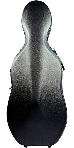 Bam France Flight Cover for 4/4 Cello Cases with Black Exterior and Beige Interior with Wheels