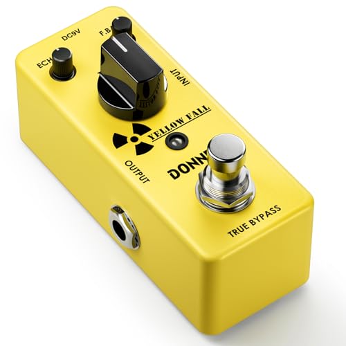 Donner Guitar Delay Pedal for Pedal Boards, Electric Guitar, Yellow Fall Analog Delay Guitar Effect Pedal Vintage Delay True Bypass