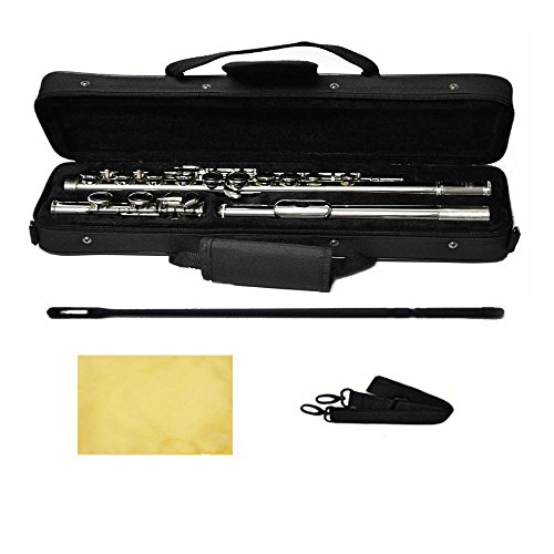 Hallelu HFL-200 Flute W/case Nickel Plated Keys