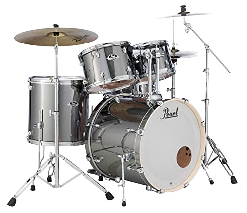 Pearl EXX725/C 5-Piece Export Standard Drum Set with Hardware - Smokey Chrome