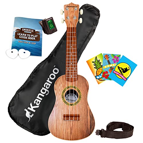 22.5' Ukulele with Electronic Tuner, Strap, Picks, Carrying Case & Songbook