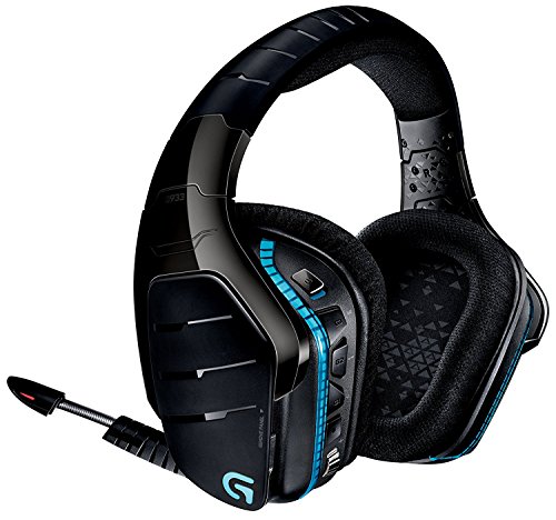 Logitech G933 Artemis Spectrum - Wireless RGB 7.1 Dolby and DTS:X HeadphoneX Surround Sound Gaming Headset - PC, PS4, Xbox One, Switch, and Mobile Compatible - Advanced Audio (Renewed)