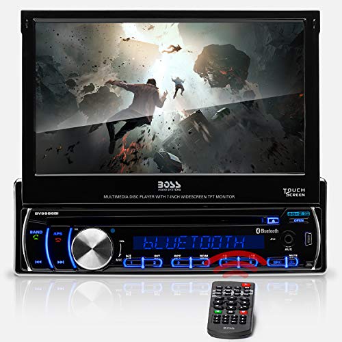 BOSS Audio Systems BV9986BI Car Audio Stereo System - 7 Inch Single Din, Touchscreen, Bluetooth Audio and Calling Head Unit, Radio Receiver, CD Player, Multicolor Illumination, Hook Up to Amplifier