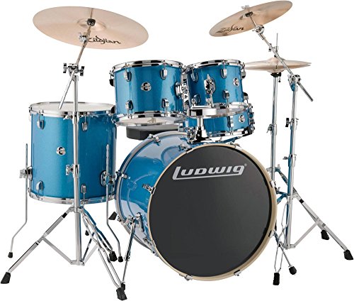 Ludwig Element Evolution 5-Piece Drum Set with 22' Bass Drum - Blue Sparkle
